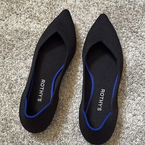 Rothy's Black Flats Sleek Slip-On Design